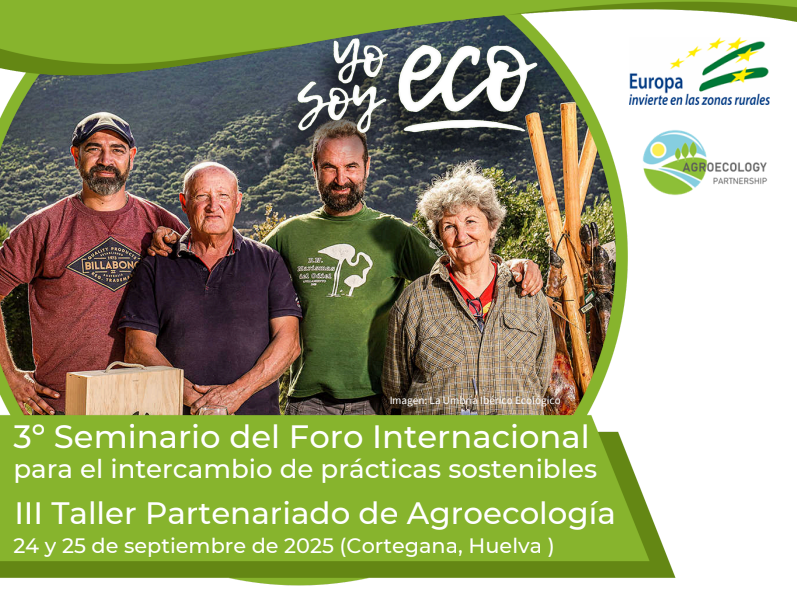 Cartel Foro Internacional para el intercambio de prácticas sostenibles