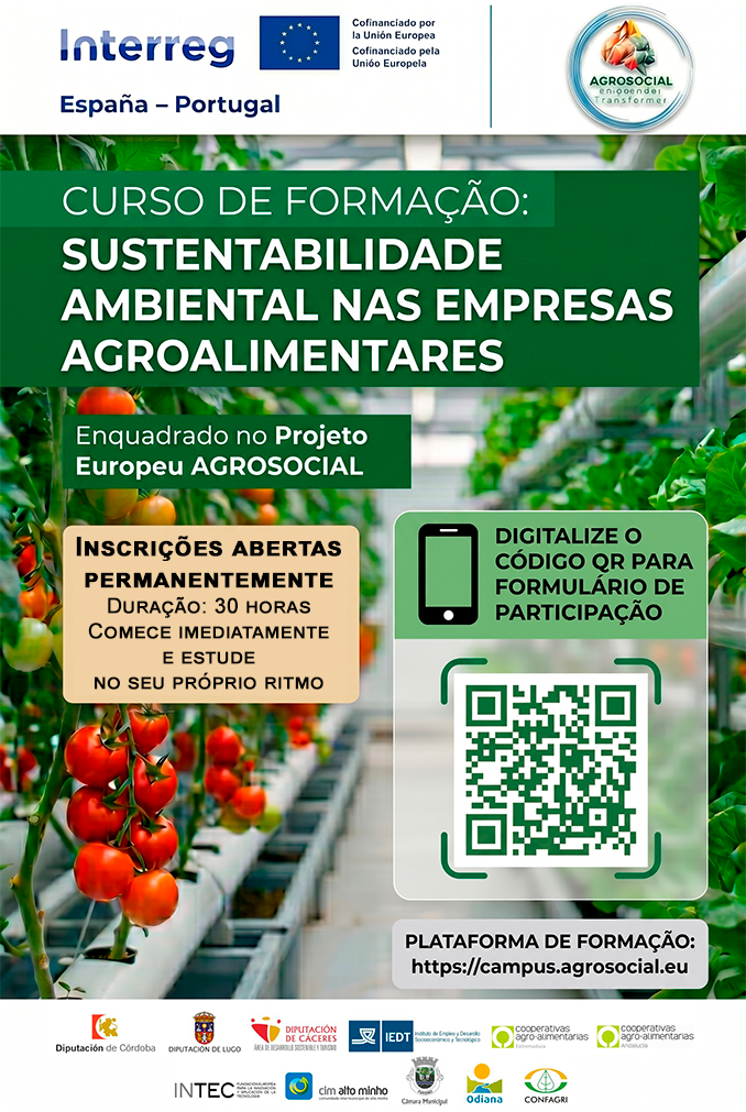 Cartaz do curso Sustentabilidade Ambiental nas Empresas Agroalimentares